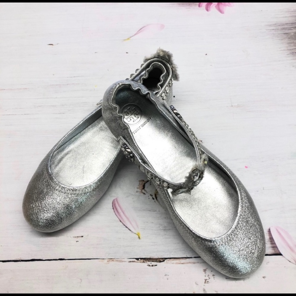 Tory Burch bling silver 2 way shoe sandals